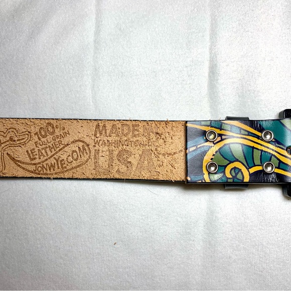 Jon Wye Genuine Leather Happy Astronaut Belt; Sz L 45". Science Space - Picture 12 of 16